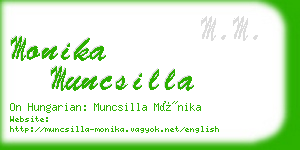 monika muncsilla business card